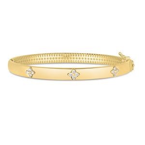 Jilco Inc. Diamond & Yellow Gold Bangle Bracelet