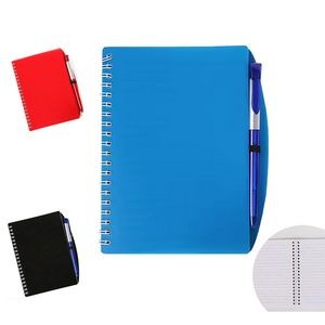 Wave Spiral Notebook and Pen