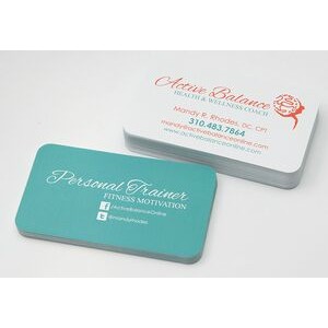Business Card with Matte Dull Finish Round Corners (2"x3.5")