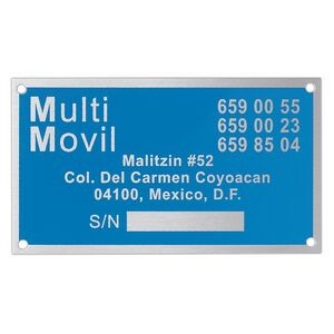 Metal Plates & Signage: 30-40 sq. in.