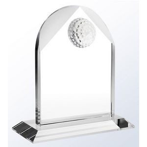 Distinguished Golf Arch Crystal Award, Large (5-1/2"x9"H)