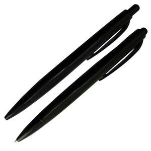 Custom Ballpoint Click Pen - Solid Black