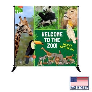 8' x 8' Mighty Banner Fabric Graphic w/ Large Tube Frame Kit - Made in the USA