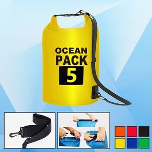 Floating 5L Waterproof Dry Bag with Shoulder Strap
