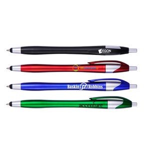 Retractable ballpoint pen with stylus