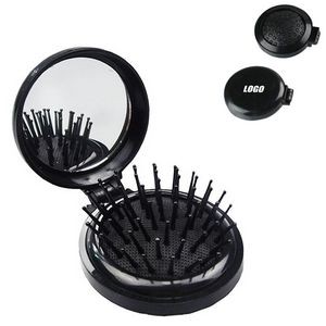 Folding Round Comb With Mirror