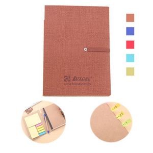 PU Leather Cover Notebook With Pen Holder