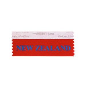 New Zealand Stk A Rbn Red Ribbon Blue Imprint