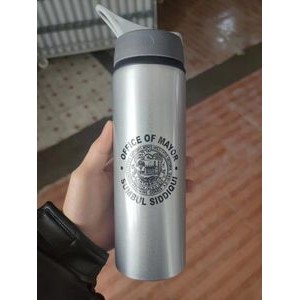 24 oz. Flip Top Aluminum Bottle with Large Handle ¨C Cold water Only
