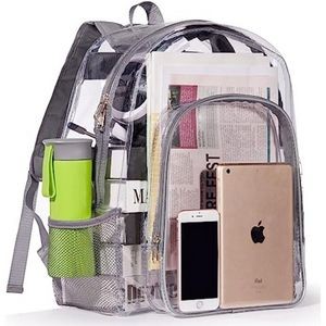 Heavy Duty Clear PVC Transparent Backpack (16.5"x14"x5.3")