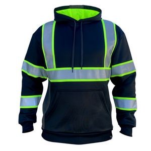 Black Stealth Reflective Safety Hoodie, Type O