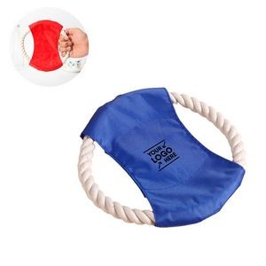 Durable Pet Dog Chew Rope Flyer Toy - Playtime Fun