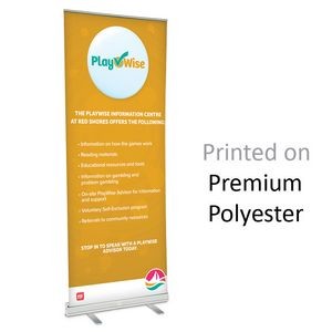 Retractable Banner & Stand w/Premium Polyester Textile (36"w x 82"h)