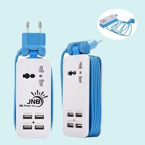 Portable Power Strip with 4 USB Ports