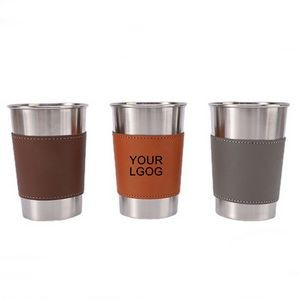 Stainless Steel Insulated Cup With Pu Cover