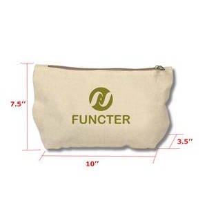 Custom Heavy-Duty 12 oz. Cotton Canvas Zipper Bags Cosmetic Bag Make Up Bags