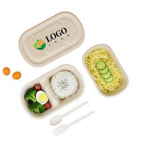 Bagasse Disposable Lunch Box Sugarcane Fiber Food Containers