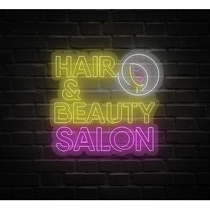 Hair & Beauty Salon Neon Sign (45 " x 41 ")