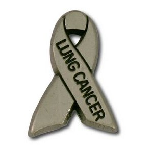 Lung Cancer Awareness Ribbon Pin
