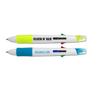 Liqui-Mark Click N' Glo 5-in-1 Highlighter & 4-Color Pen Combo