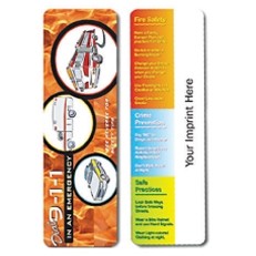 Emergency Safety Full Color Digital Printed Bookmark