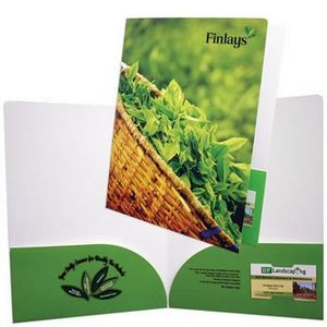 9"x12" Full Size Presentation Folder with Two Curved Pockets Printed in Full Color 4/0