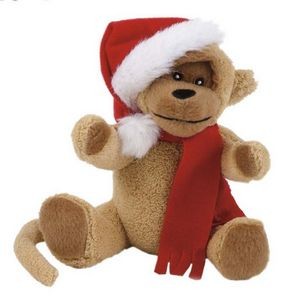 7" Extra Soft Christmas Monkey Stuffed Animal