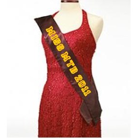 4"x70" Pageant Sash - Maroon Red