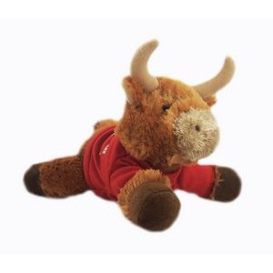 8" Toro Bull Stuffed Animal w/T-Shirt & One Color Imprint