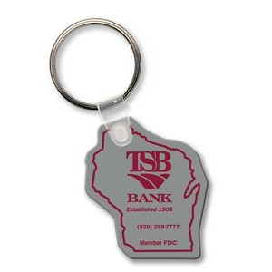 Wisconsin State Shape Key Tag (Spot Color)