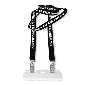 3/4" Open Double Ended Lanyard w/Screen Printed Logo