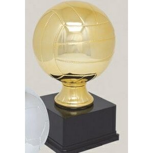 Gold Large Soccer Sport Ball Resin Trophy w/7"x3.5" Black Base