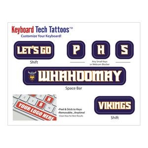 Keyboard Tech Tattoos™ Blue Recycling Sticker Elfrida