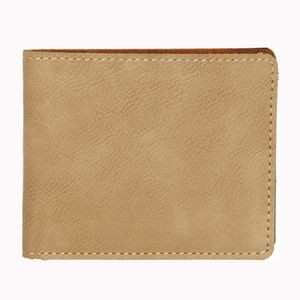 Leatherette Bifold Wallet - Light Brown Screen Imprinted