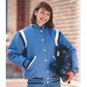 The Champ Custom Wool Varsity Jacket w/2-Color Leather Shoulder Insert & Leather Sleeves (Adult)