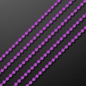 7mm 33" Round Purple Beads (Non-Light Up) - BLANK