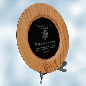 Maple/Black Award Plate w/Acrylic Stand