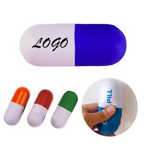Pill Capsule Shape Stress Ball/Reliever