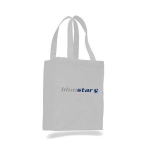 White Canvas Shopping Tote with Gusset--1-Color Imprint