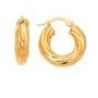Jilco Inc. Gold Ribbed Hoop Earrings