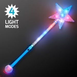 LED Blue Super Star Wands - BLANK