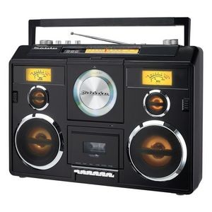 Studebaker Sound Station Portable Bluetooth® CD Player, AM/FM Radio & Cassette Player (Black)