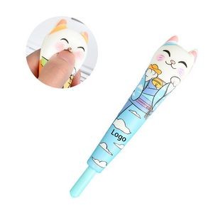 2 in 1 Fortune Cat Ball Pen and Squeeze Toy