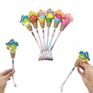 2 in 1 Ice Cream Ball Pen and Squeeze Toy
