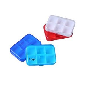 Portable Clear 6 Compartments Pill Box
