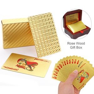Gold Foil Plated Playing Cards Poker