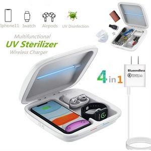 4 In 1 UV Light Sterilizer Box with Wireless Charger