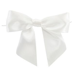 White Twist Tie Bows
