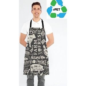 27" X 34" rPET Recycled 100% Polyester Sublimation Butcher Aprons W/ Front Pocket