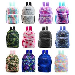 17 Classic Wholesale Backpacks - Assorted Prints (Case of 24)